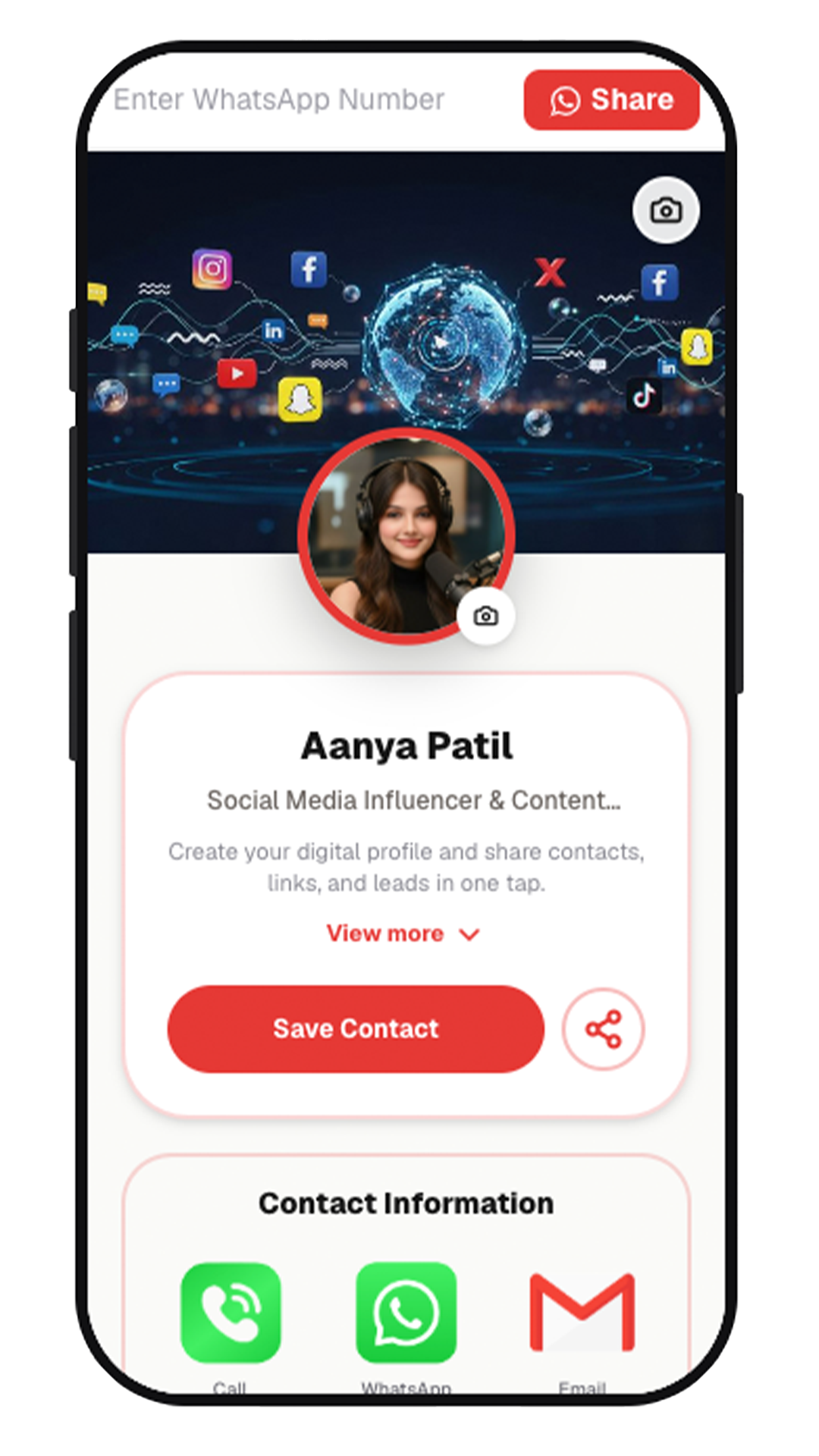 Social card layout